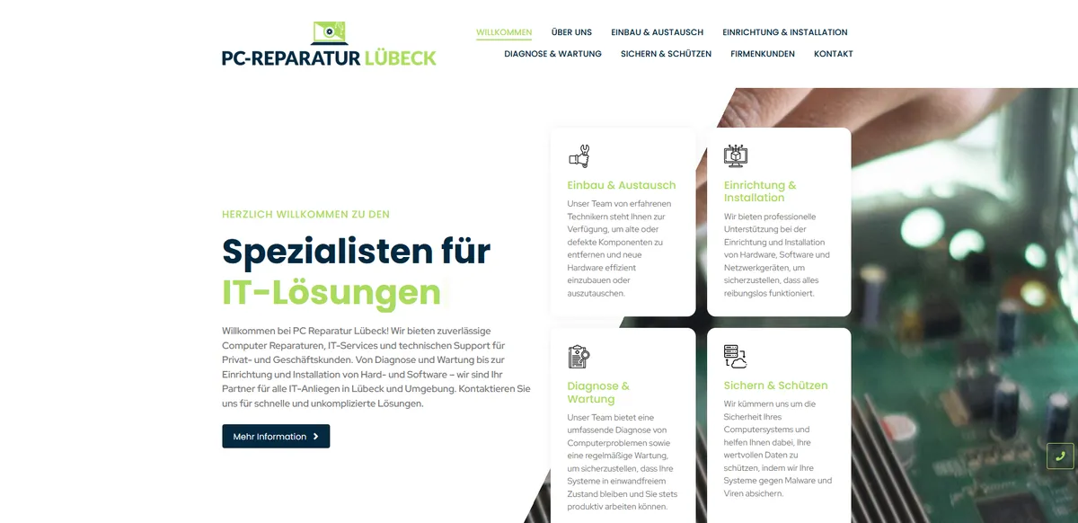 IT Website Landing Page